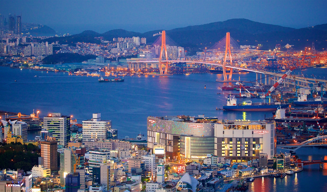 Imagem da cidade de Busan na Coreia do Sul