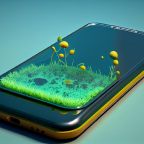 Aplicativo de monitoramento ambiental exibido na tela de um smartphone.